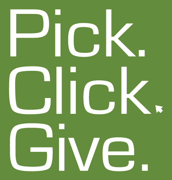 Pick Click Give logo