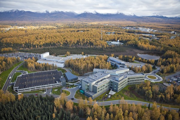 Arial view of UAA Campus