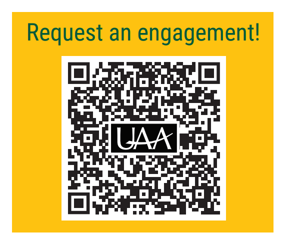 QR code to quickly schedule an engagement with UAA