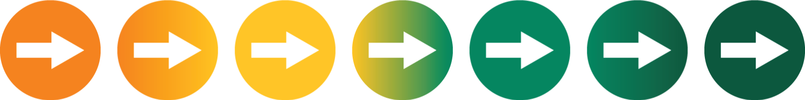 Circles with white arrows in them, pointing to the right.