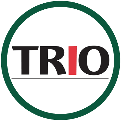 Circle with TRIO logo within it