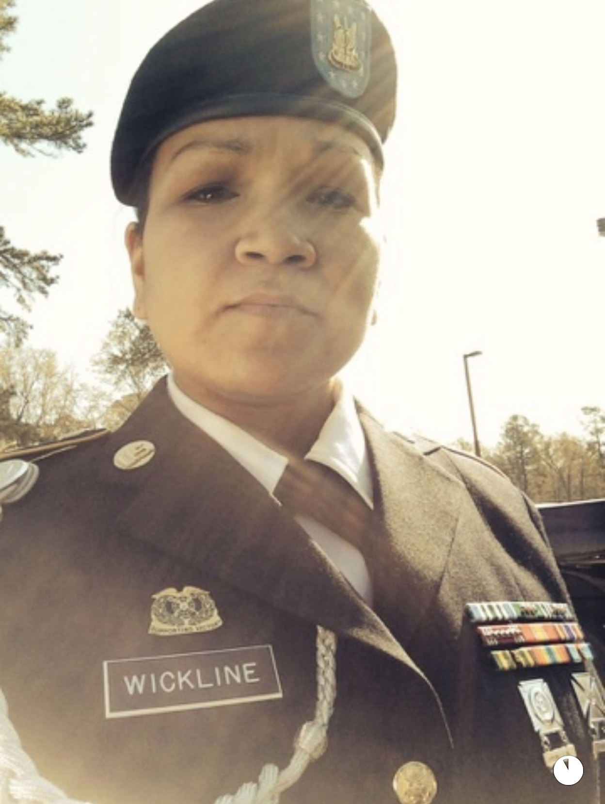 Cammie Wickline, retired U.S. Army staff sergeant and the first graduate of the Associate of Arts in Alaska Native Studies at UAA