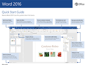 Office 2016 for Windows Word Quick Start Guide