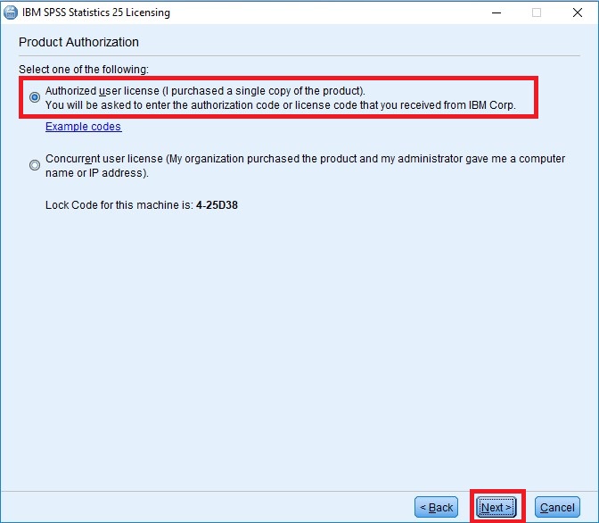 SPSS Authorization Wizard Auth User License