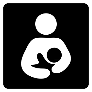 Clipart of silhouette holding/breastfeeding baby silhouette