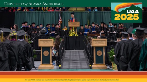 UAA 2025 Zoom background preview — Commencement