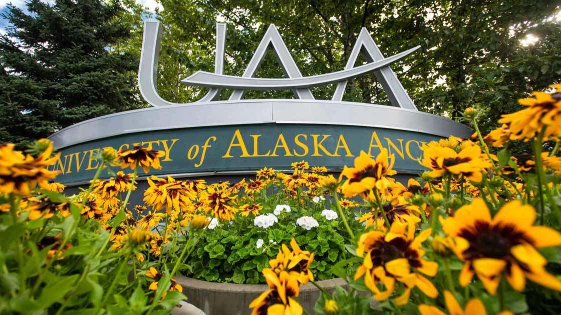 UAA Anchorage campus sign