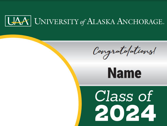 A sign reading "Congratulations Class of 2024"