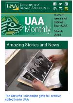 a screenshot of an issue of UAA Monthly