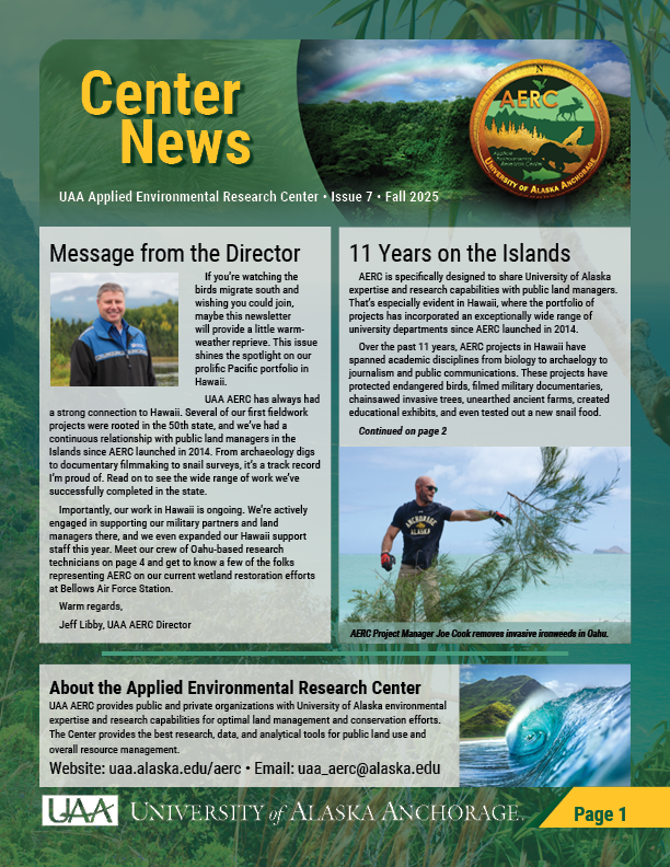 Front page of the Fall 2025 newsletter