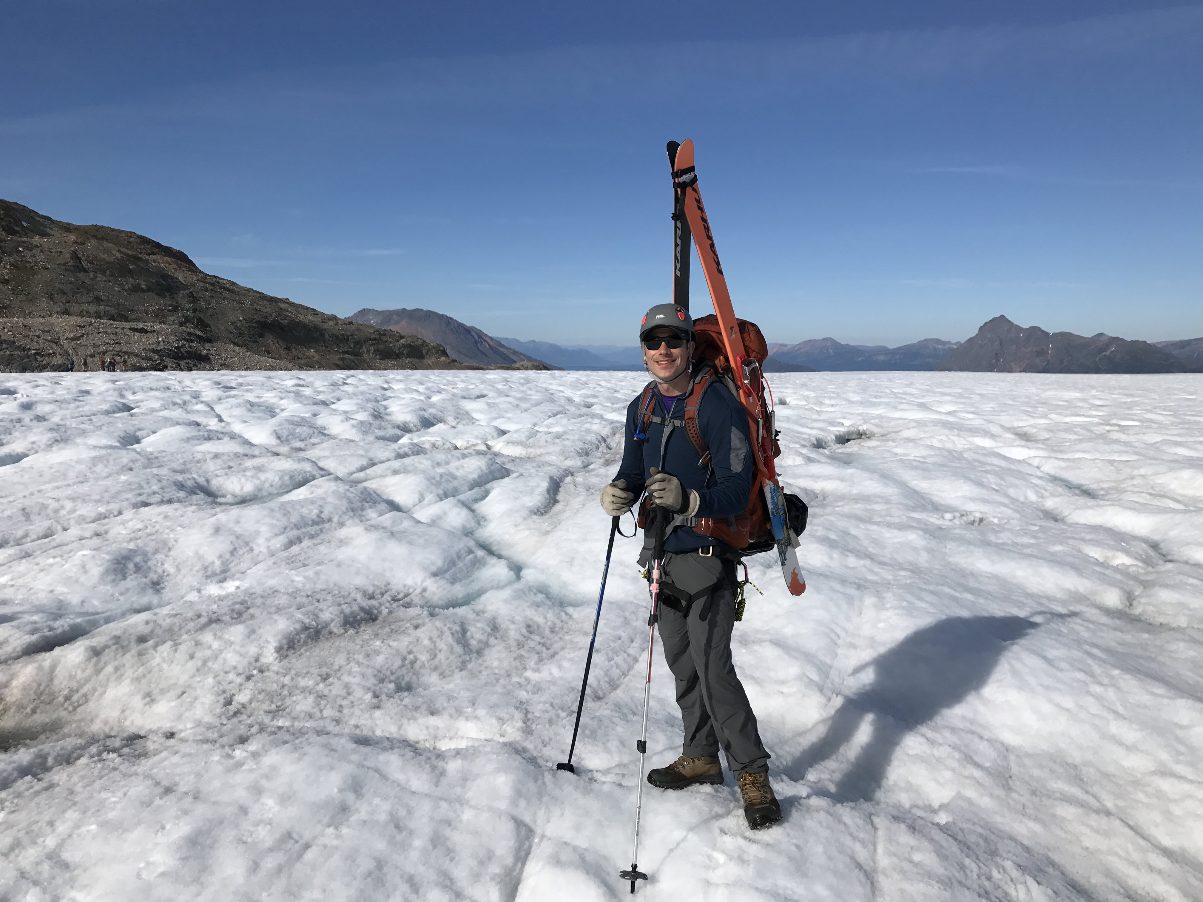 Eric Klein on Llewellyn Glacier
