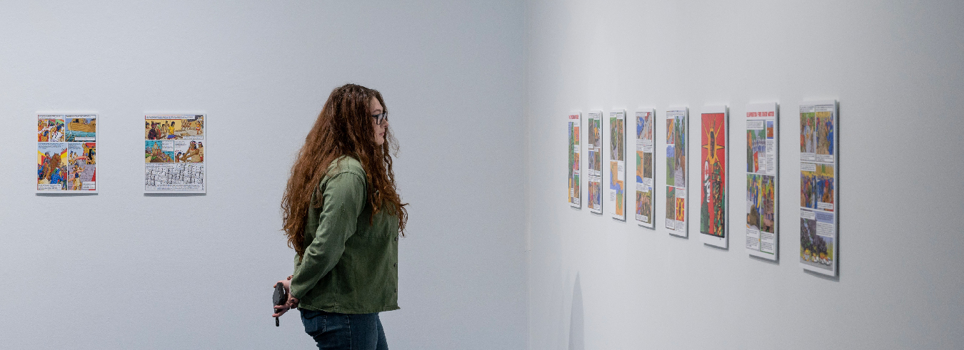 student in UAA kimura gallery