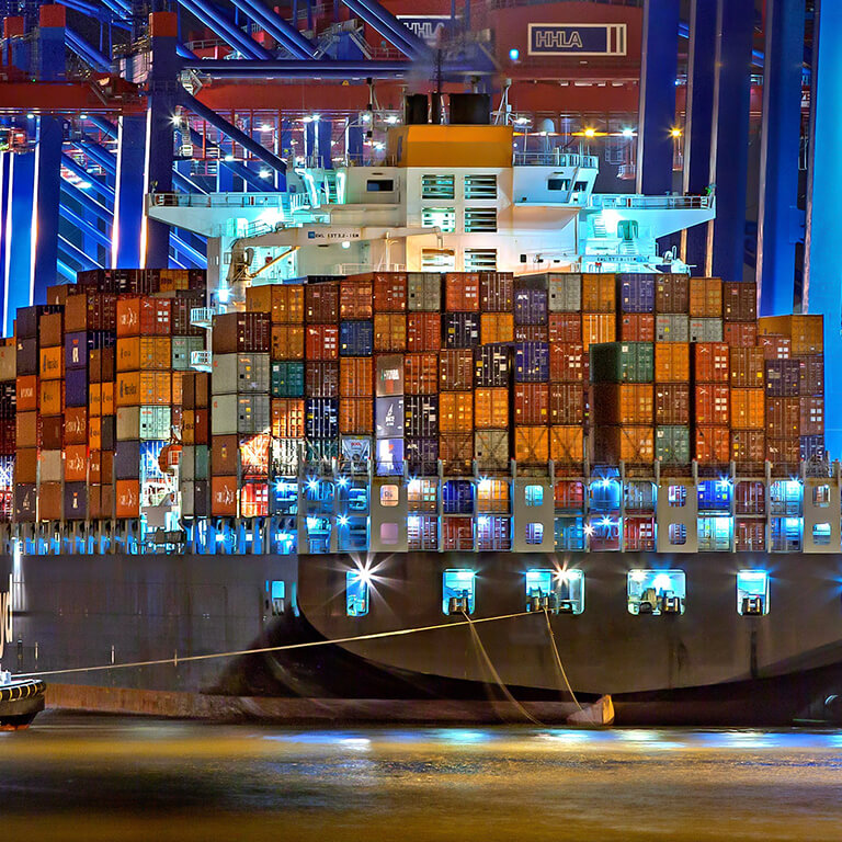 cargo ship at port