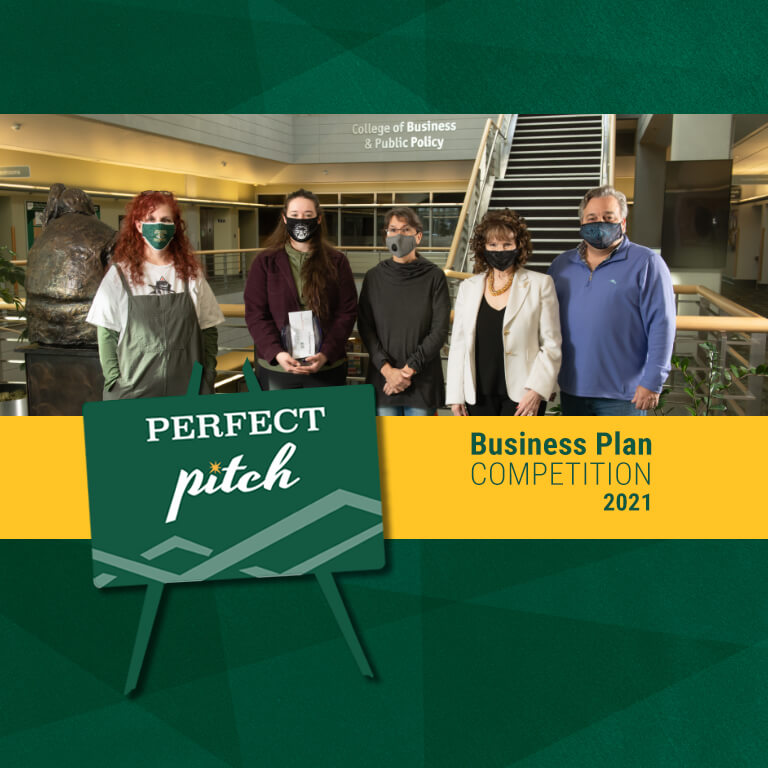group shot of business plan competition winners
