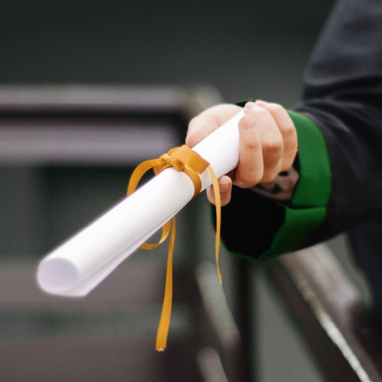 certificate being handed out