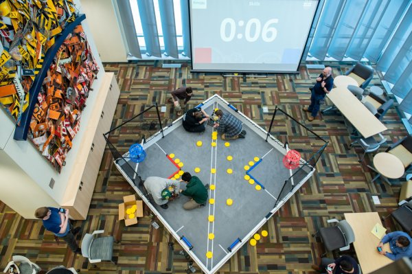 robotics competition in the solarium