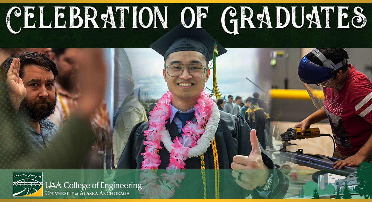 Fall-2023-grad-celebration-header-1200 Three college of engineering students in a collage.