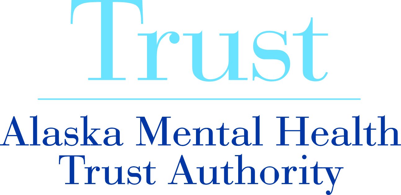 Alaska Mental Health Trust Logo in blue and white