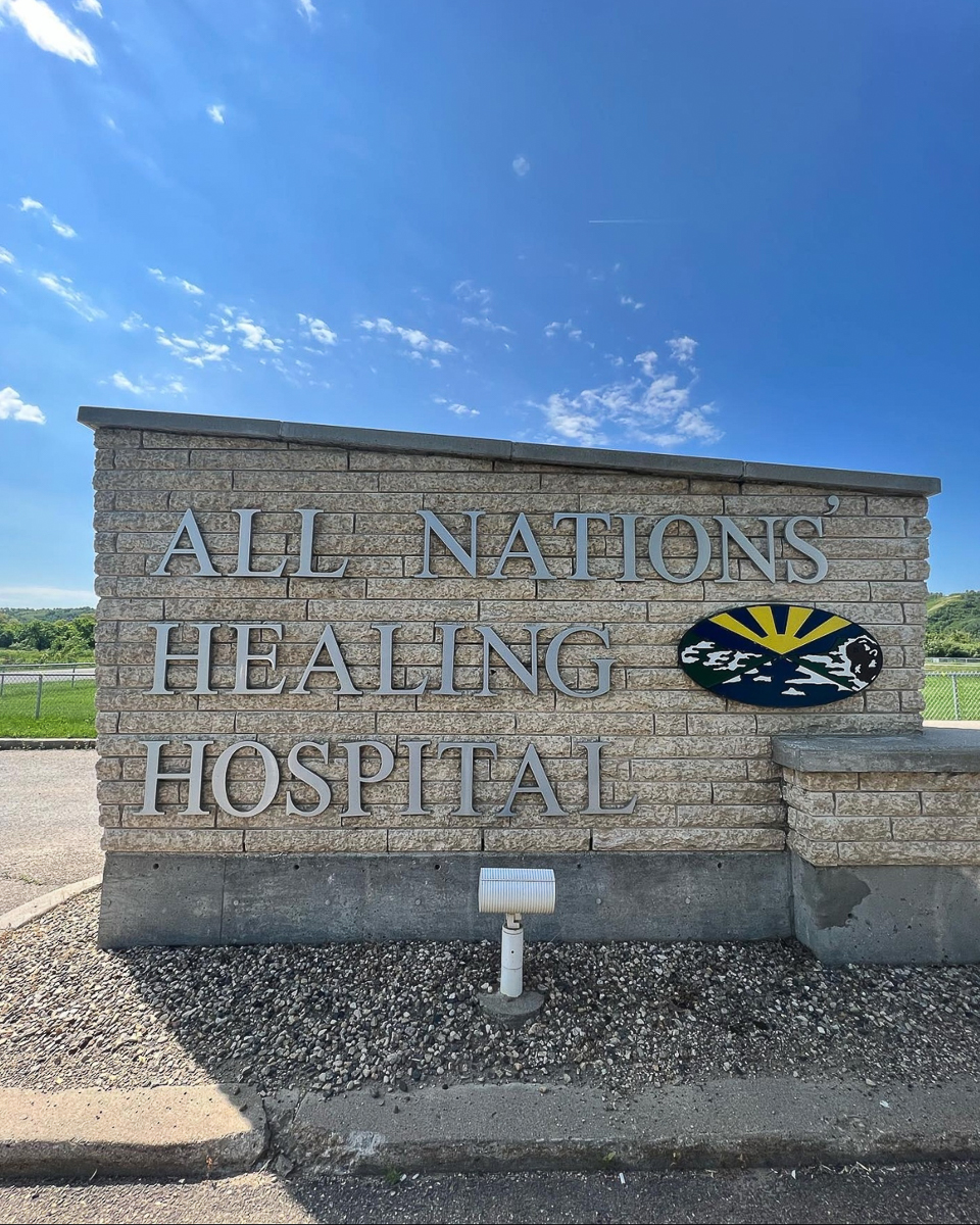 sign reading 'all nations healing hospital'