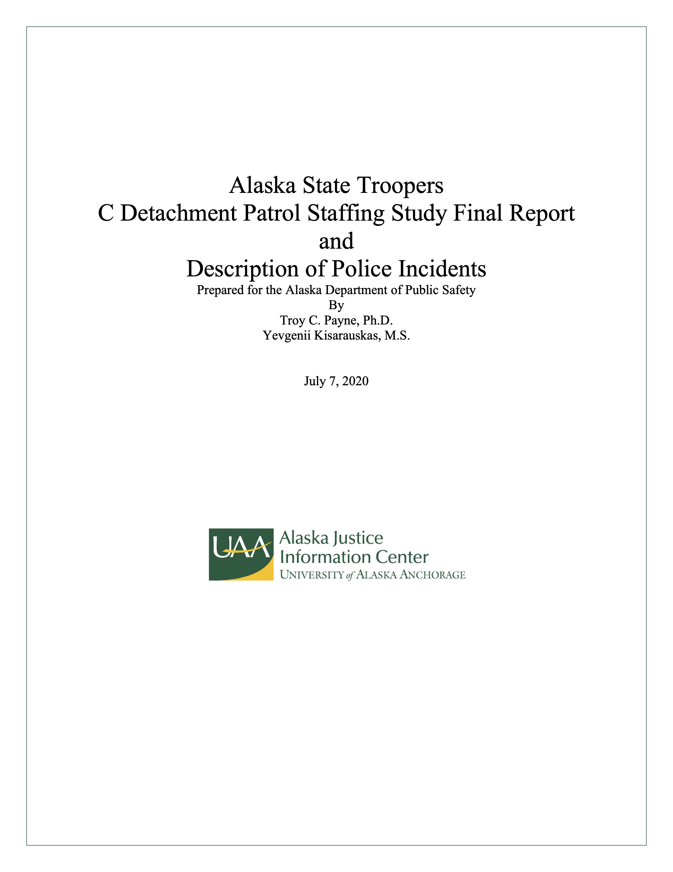 C Detachment Final Report