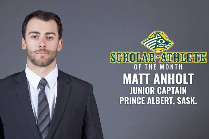 Scholar Athlete of the month Matt Anholt, Junior Captain Prince Albert, Sask. 
