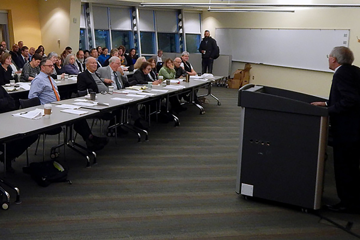 Chemerinsky giving his presentation