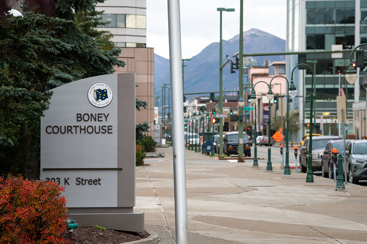 the Boney Courthouse on 4th Avenue in Downtown Anchorage