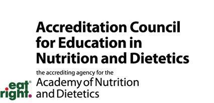 Accreditation Council for Education in Nutrition and Dietetics Logo with Address
