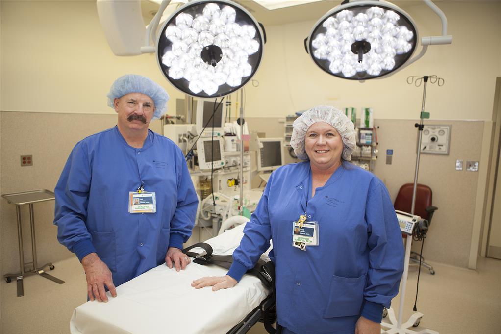 Surgical technicians in operating room