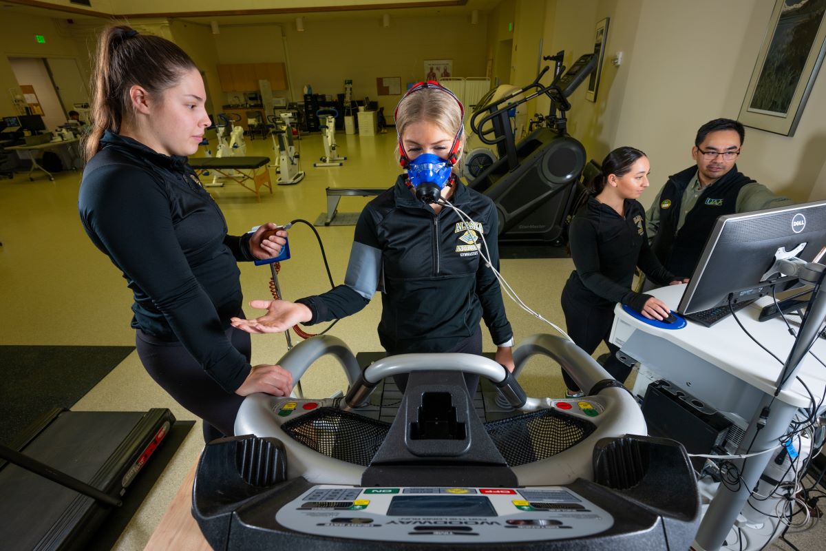 Students in human performance lab
