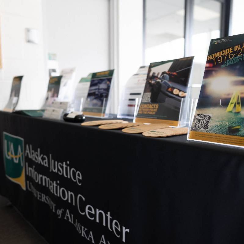 Table with AJIC brochures