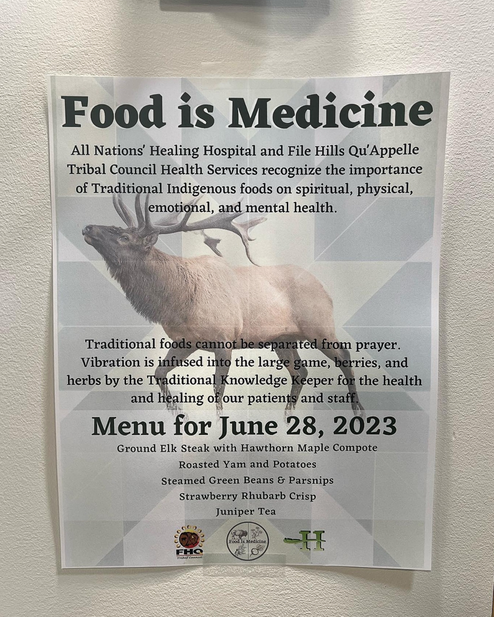 image of poster and menu giving details on indiginous foods 