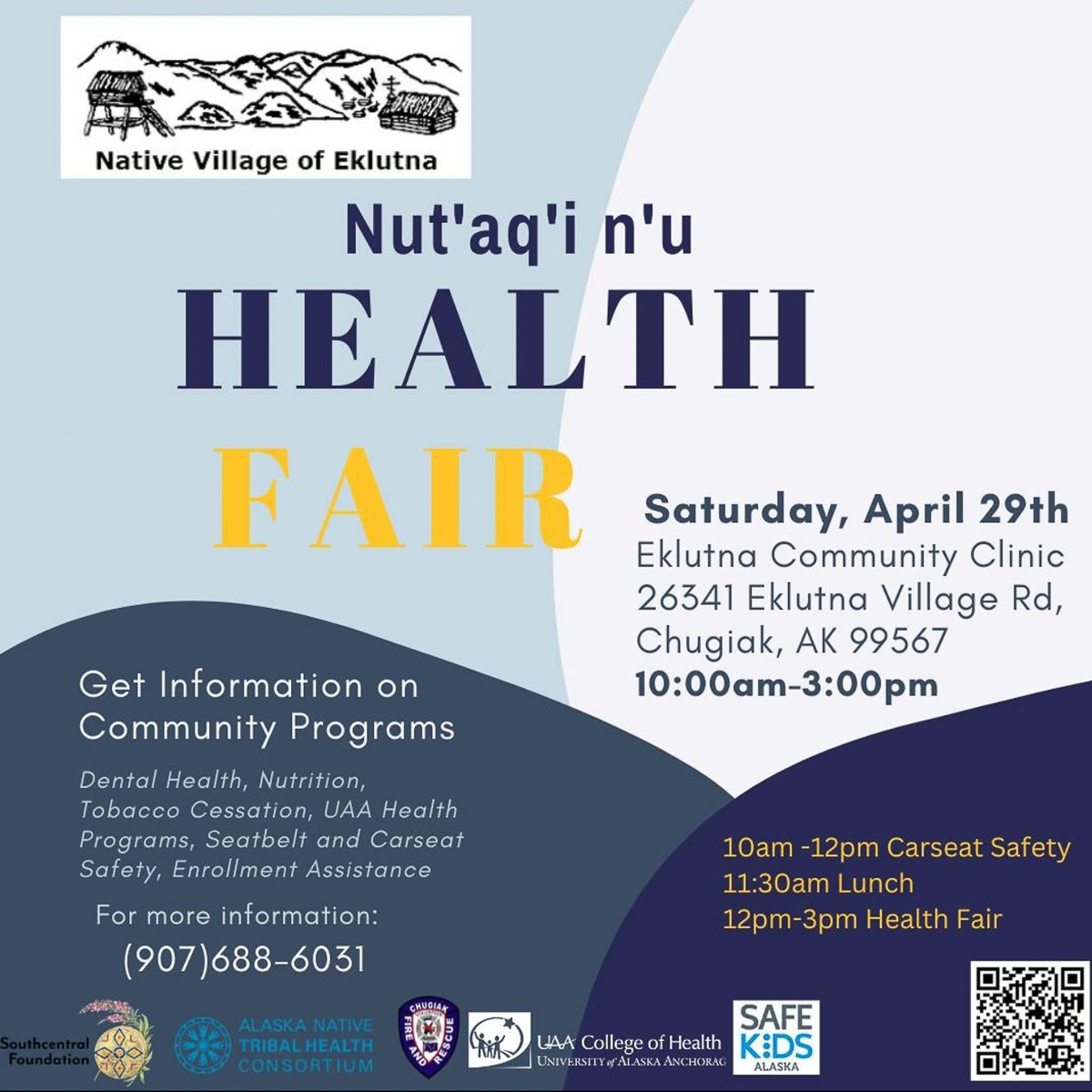 flyer for nut'aq'i a'u health fair