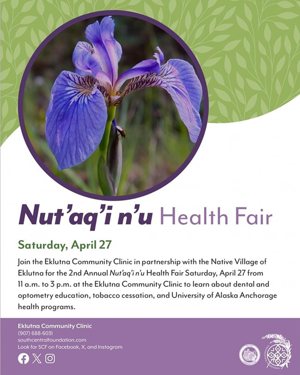 flyer for nut'aq'i a'u health fair