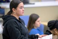 Student in mock trial.