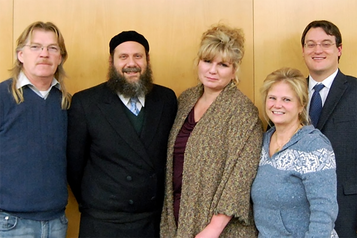From left to right: Kenaitze Tribal Court Judge Rusty Swan, Tribal Court Judge David Voluck, Kenaitze Chief Tribal Court Judge Kim Sweet, Kenaitze Tribal Court Judge Susan Wells, and Ryan Fortson, UAA Justice Center. Photo by Barbara Armstrong