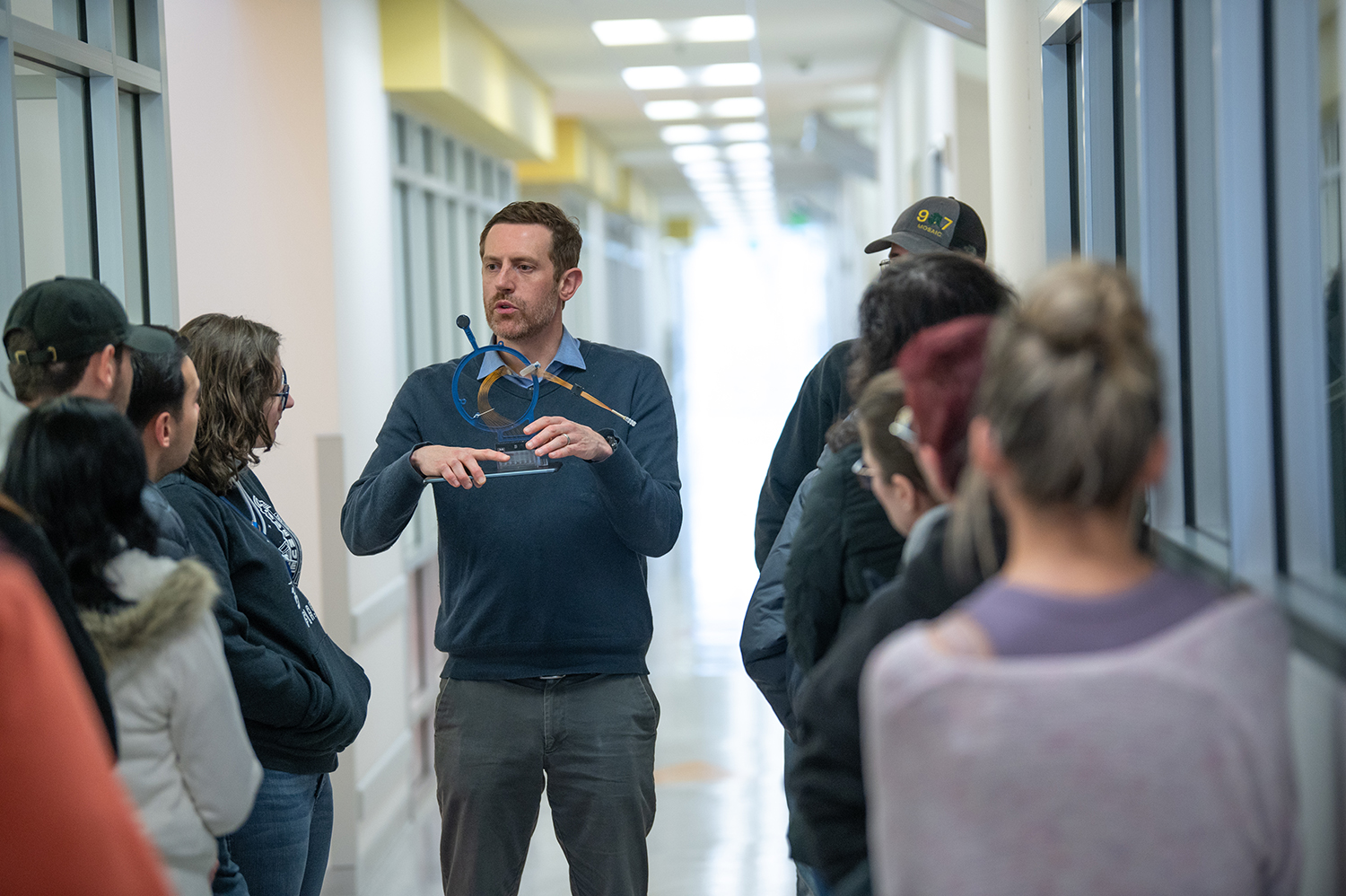 David Kanaris speaking to class