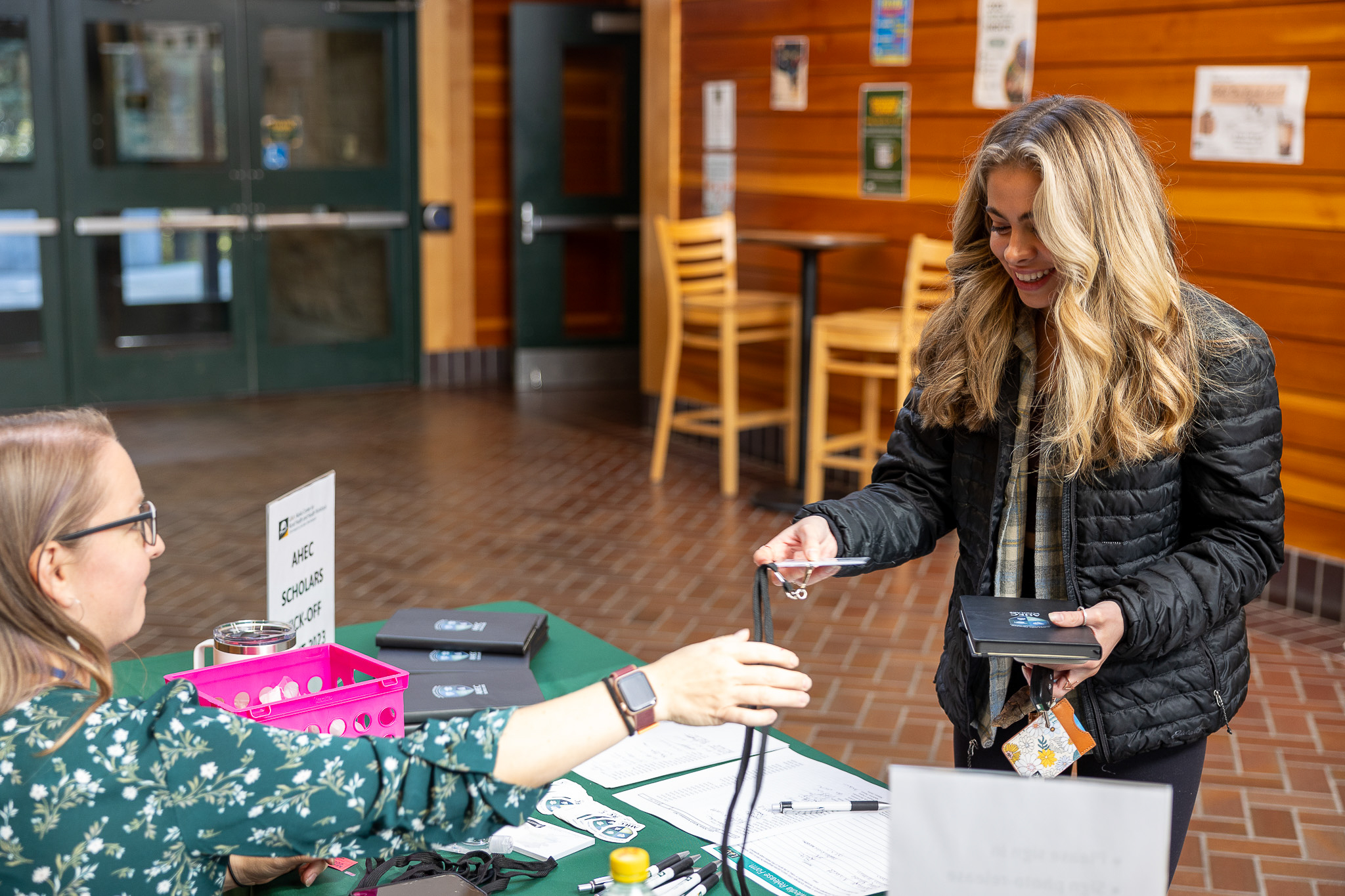 AHEC Scholars Check-in desk