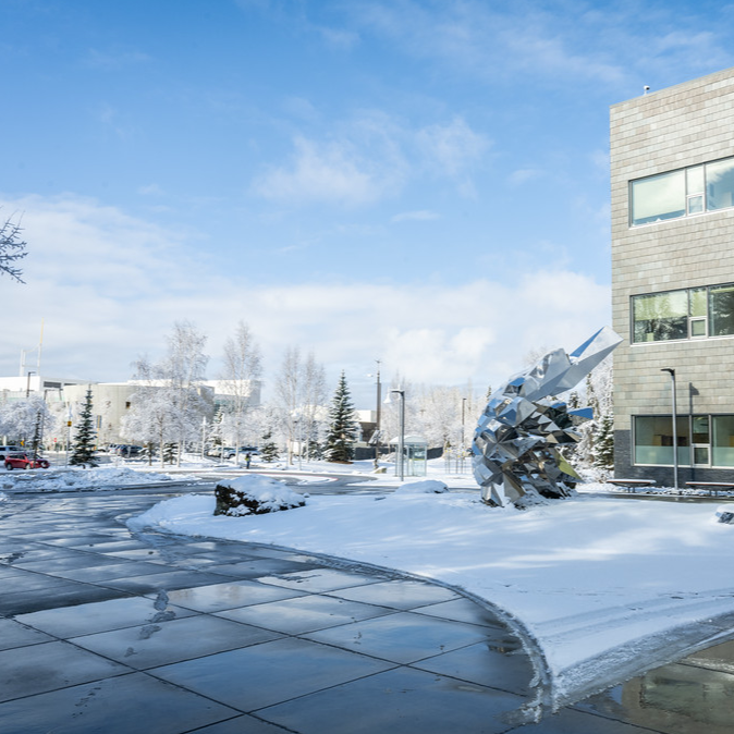 CPISB building in snow