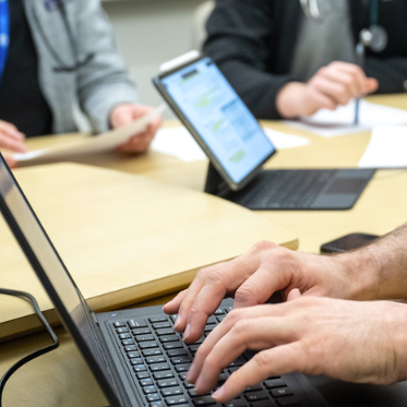 hands on keyboard