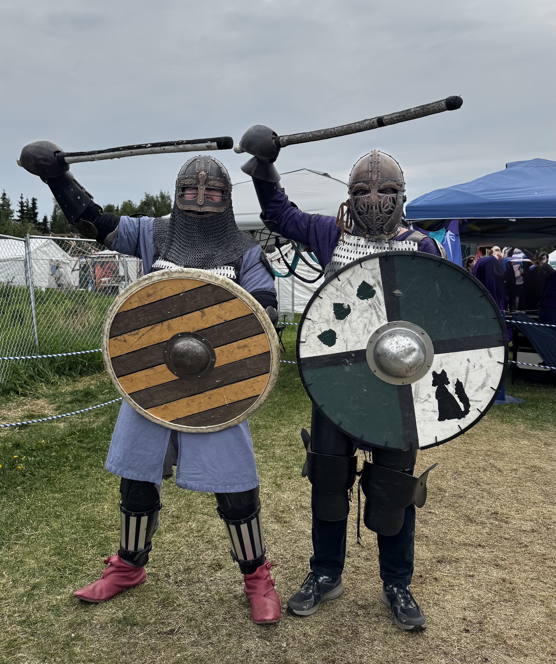 Ben Fugler in medieval garb with friend