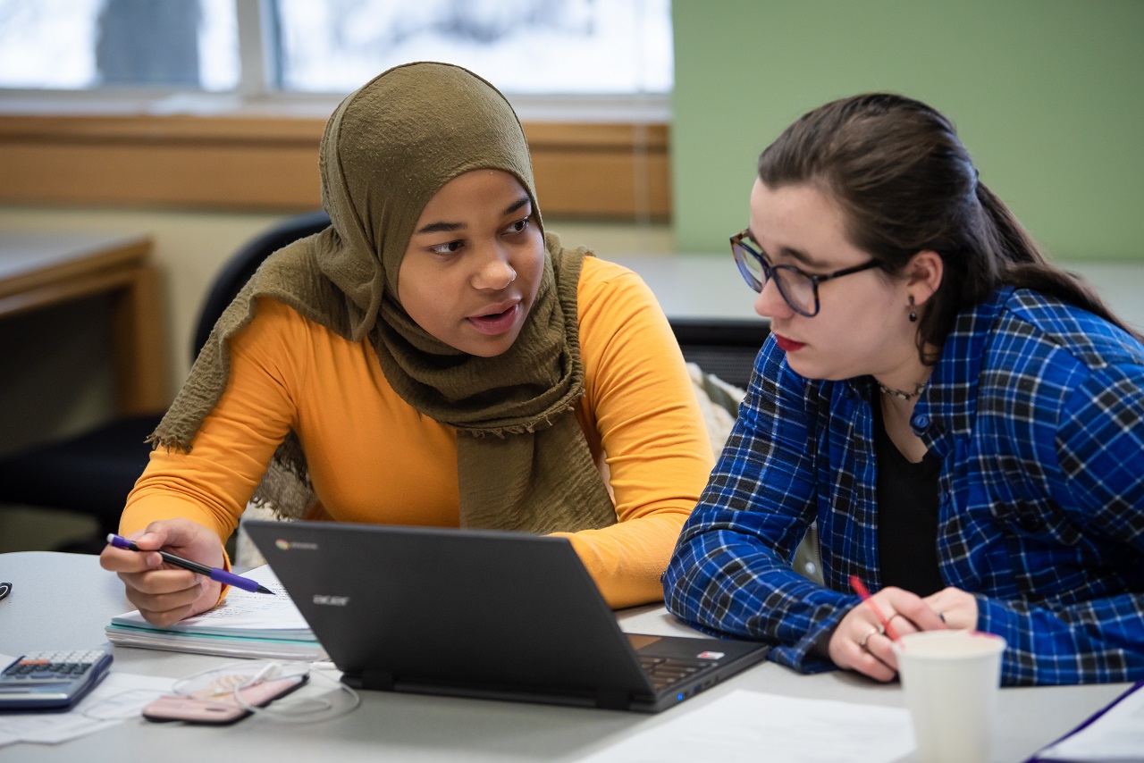 Students studying together