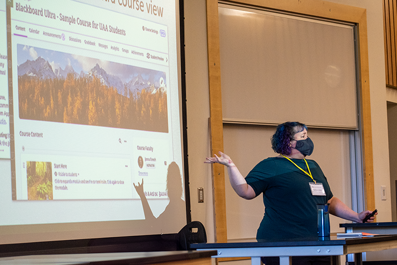 Kathryn Schild presenting