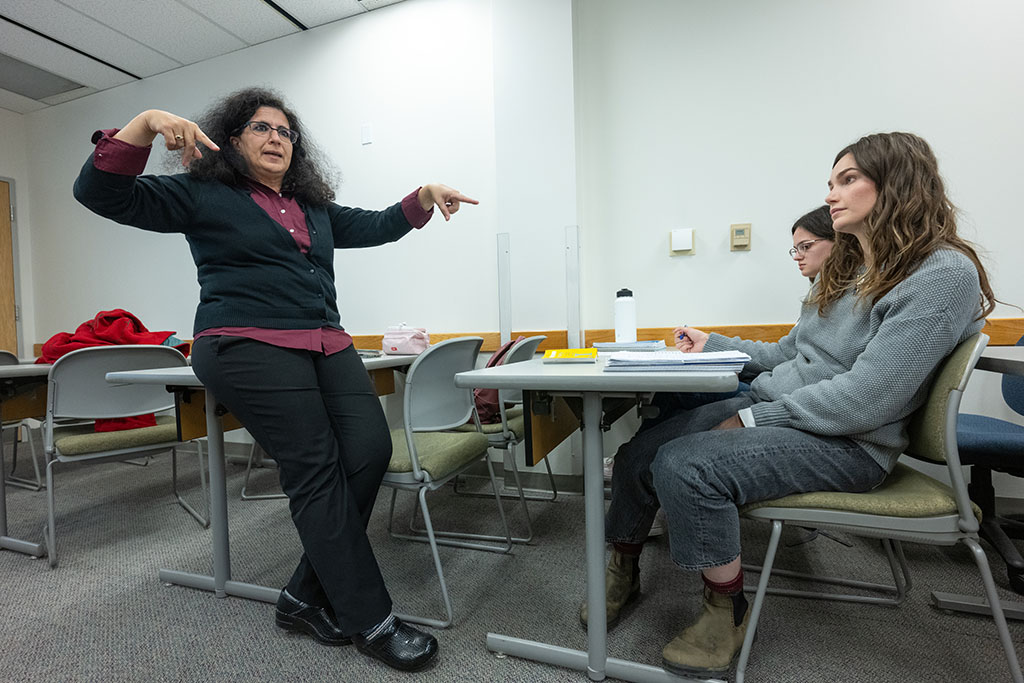 Instructor and students