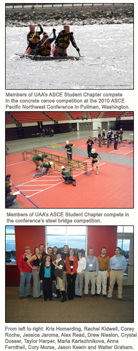 UAA civil engineering students compete in the American Society of Civil Engineers national competition.