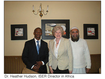 Dr. Heather Hudson, director of ISER, in Tanzania