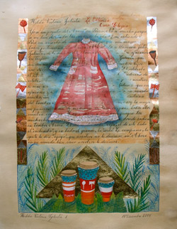 An illuminated manuscript from 'Secrets under the Skin,' on exhibit Jan. 16-21 at the Kimura Gallery