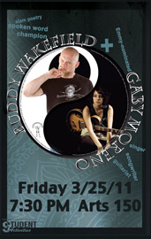 Buddy Wakefield and Gaby Moreno appear at UAA March 25 at 7:30 pm in Arts 150