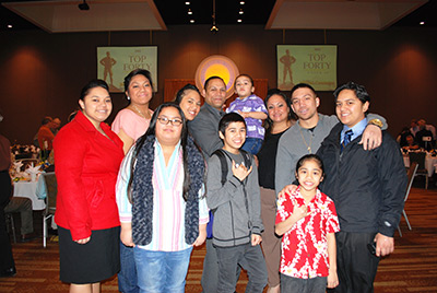 UAA alum Ben Kanohokula and family at Top Forty Under Forty UAA alum Ben Kanohokula and family at Top Forty Under Forty