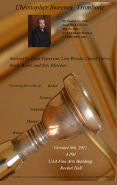 Trombone concert is Sunday, Oct. 9 at 4 p.m. in ARTS 150